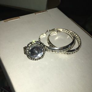 Bebe ring and earrings set